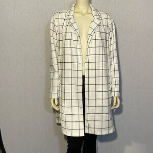 Melloday, plaided, collar, long jacket